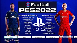 PSG vs LIVERPOOL | PES 2022 PS5 MOD Champions League Ultimate 4K Texture Next Gen