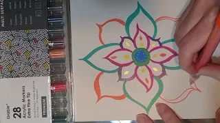 Mandala Art #DIY ' Flowers and petals Acrylic pencils