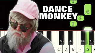 Dance Monkey Song 💖 | Piano tutorial | Piano Notes | Piano Online #pianotimepass #dancemonkey