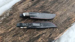 Как самому сделать погружные ножны? Ножны из кожи своими руками.