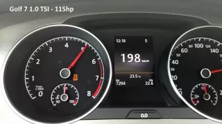 Golf 7 1.0TSI acceleration