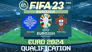 FIFA 23 Iceland vs Portugal | Euro 2024 Qualifying | PS4 Full Match