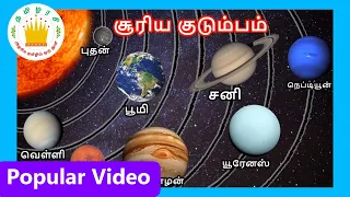 சூரிய குடும்பம்  | Learn solar system names in Tamil for kids & children|Tamilarasi