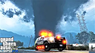 Tornado Warning! | Taken By Vortex! | LSPDFR 0.4.9! | #RevertedGame | #PoliceMod | #criminaljustice