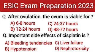 ESIC previous questions paper for staff nurse||part-4||Previous paper solution 2011||