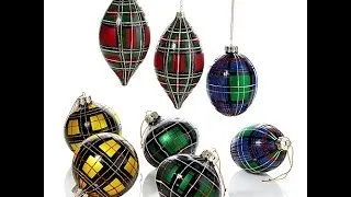 Jeffrey Banks Set of 8 Handpainted Glass Ornaments