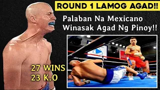 ROUND 1&2 NABUGBOG AGAD ANG MEXICANO NAPASUBO SA LAKAS NG PINOY BOXER RETIRO TULOY