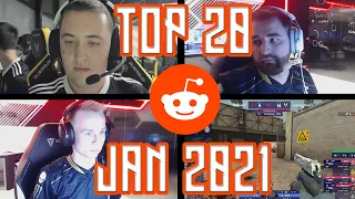 Top 20 Most Upvoted CS:GO Reddit Clips of January 2021!