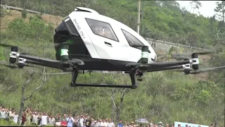 Passenger drone brings new experience to tourists in China's Guangxi