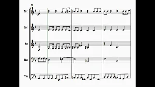 I Am The Walrus by The Beatles - Sheet Music Score (The Chamberlain Brass)