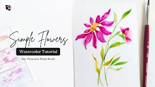 Easy Watercolor Tutorial - Painting Flowers