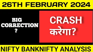 Nifty Prediction and Bank Nifty Analysis for Monday | 26th Feb 2024 | Tomorrow Nifty Prediction