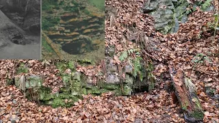 Die Schinderhanneshöhle und der alte Steinbruch im Duisburger Stadtwald.