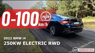 2022 BMW i4 eDrive40 M Sport 0-100km/h & motor sound