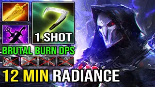 NEW Carry Mid Necrophos Guide | 12Min Radiance Brutal AoE Burn DPS with Instant 1 Shot Reaper Dota 2