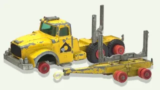 Matchbox renovation Pipe Truck King Size No. K-10. Diecast model toy. Making missing pipes.