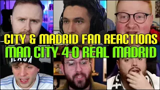 CITY & MADRID FANS REACTION TO MAN CITY 4-0 REAL MADRID | FANS CHANNEL