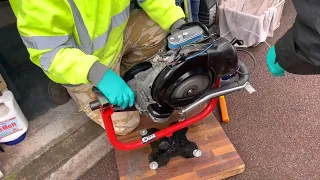 Vespa PX 125 Engine first run after total Rebuild ,