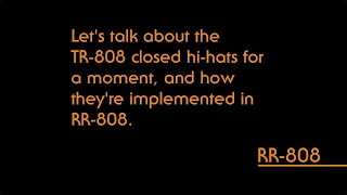 RR-808 - let's talk about TR-808 closed hi-hats