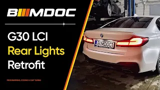 BMW G30 rear LCI lights full DIY retrofit manual