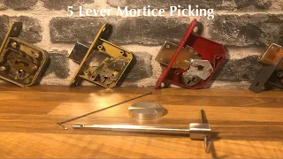 5 Lever Pick Sets Mortice Lock Picking