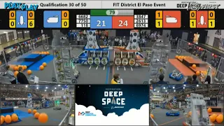 FRC Qual 30 FIT District El Paso 118 Robonauts Solo Rocket RP