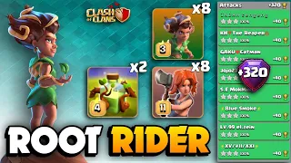 +320 EASILY Get 3 Stars🔴ROOT RIDER Spam Overgrowth Spells🔴TH16 Attack Strategy🔴Clash Of Clans