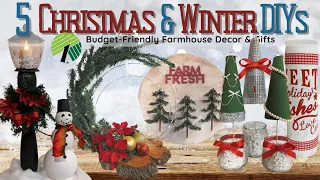 5 CHRISTMAS & WINTER DIYS | HOLIDAY DECOR AND GIFT IDEAS USING DOLLAR TREE & TRASH TO TREASURE ITEMS