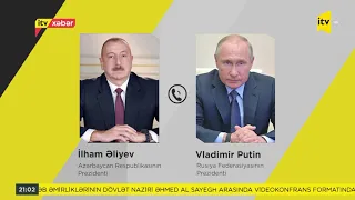 Prezident İlham Əliyev ilə Rusiya Prezidenti Vladimir Putinin telefon söhbəti olub