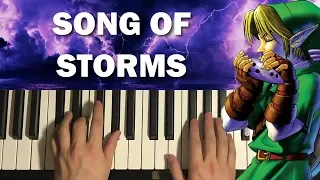 HOW TO PLAY - Zelda - Song Of Storms (Piano Tutorial Lesson)