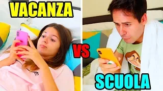 MORNING ROUTINE!! SCUOLA vs VACANZA