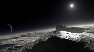 The Sun & Charon In Pluto's Sky [1080p]