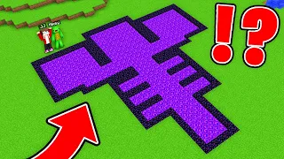 JJ and Mikey Found THE BIGGEST PORTAL in the FORM of WITHER in Minecraft Maizen!
