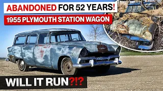Abandoned for 50 YEARS! 1955 Plymouth Plaza Air Force Military Station Wagon! Will It Run?!?