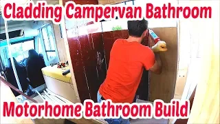Cladding Campervan Bathroom Using PVC Shower Boards - Mercedes Motorhome Conversion