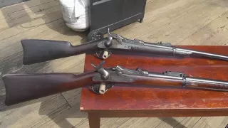 My 1873 and 1884 Trapdoor rifles and the differences between them.wmv