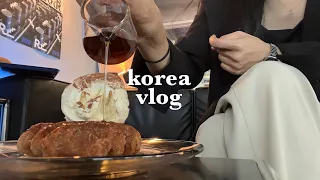 【VLOG】한국에 사는 일본인의 일상,어학당 등교,성수 카페,명동 맥주 페스티벌,푸짐하게 먹는 일상