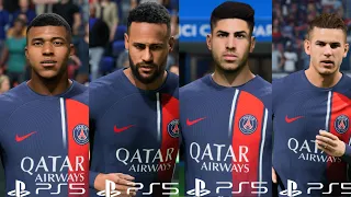 FC24 PSG Players Faces Comparison PS4 VS PS5