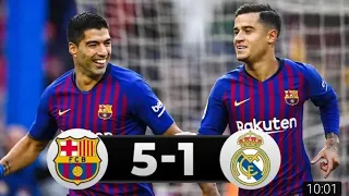 Barcelona vs Real Madrid 5-1 All Goals & Highlights 2019 (English Commentary) HD