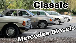 W123  W124  W210  W211  BIG Mercedes Diesels COMPARISON wait to end for 0-60 times and comfort test