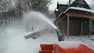 Snow blowing the third day in a row.