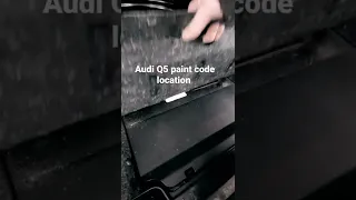 AUDI Q5 Paint code location