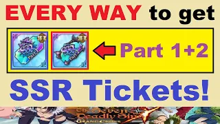 *EVERY WAY* to get ~SSR TICKETS!~ (Part 1+2).. 7DS Seven Deadly Sins Grand Cross Global Video