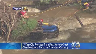 Boy Safe After Harrowing Rescue From Creek Of Rushing Water In Chester County