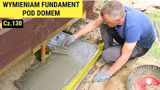 Replacement of foundations under the old house 🔴 First corner | Damdyla habitat part 130