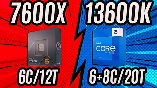 Ryzen 5 7600X vs Core i5 13600K - Game Benchmarks