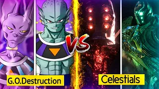 Celestials VS God Of Destructions/marvel vs dbz/who will win? ||IN HINDI||