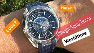 Omega Aqua Terra Worldtime, the “Goldberg Hot Take” on Omega 220.10.43.22.03.001