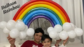 DIY Balloon Rainbow/ Balloon Rainbow with clouds/Balloons for Kids/Birthday Balloon Decor