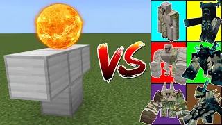 The Sun Golem vs Iron Golems and Wardens